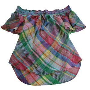 Lauren Ralph Lauren Women's Large Boho Drop Shoulder Blouse With Tassels